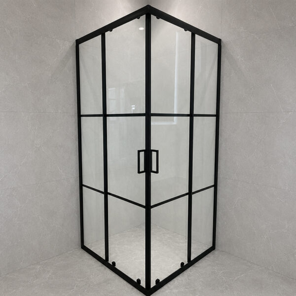 Tuš kabina MAT BLACK prozirno staklo 6 mm; H 190cm