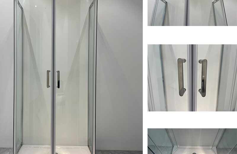 Tuš kabina 90×100 „MERKUR“ I HROM / proz. st. sa tri strane 6 mm; H-190