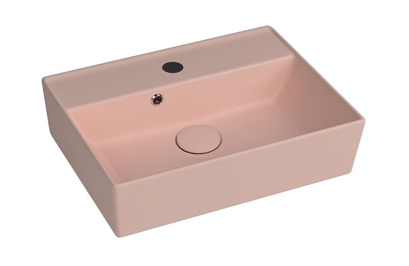 Umivaonik nadgradni četvrtasti 380×500 losos roze