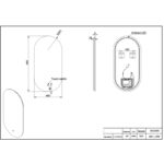 Led ogledalo 400x800 ovalno 3