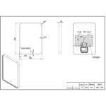 Led ogledalo 500x700 crni ram 2700 4500 6000K antifog 2