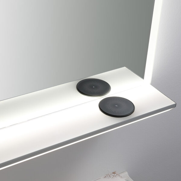 Led ogledalo 500x725 etažer + bežični punjač za četkice za zube i telefon 3