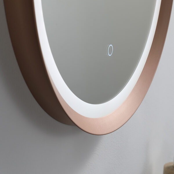 Led ogledalo 500x900 ovalno rose gold ram 2