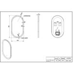 Led ogledalo 500x900 ovalno rose gold ram 3