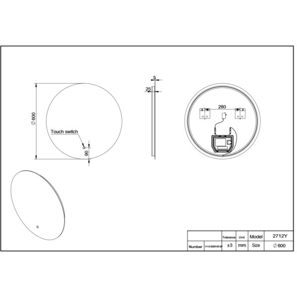 Led ogledalo fi600 5