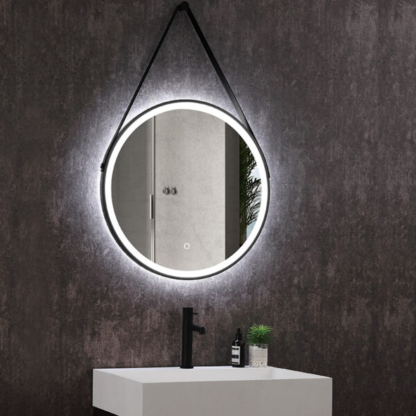 Led ogledalo fi600 crni kaiš 1