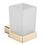 Držač čaše stakleni Alu gold