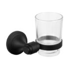 Držač čaše stakleni mat crno
