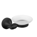Držač sapuna stakleni mat crno