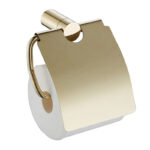 Držač toalet papira sa poklopcem mesing brušeno zlato