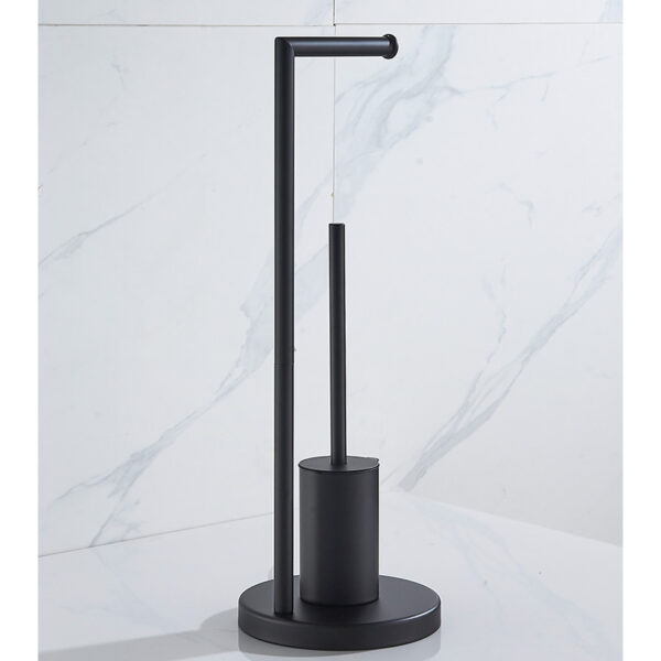 Samostojeći držač toalet papira sa wc četkom mat crno