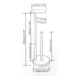 Samostojeći držač toalet papira sa wc četkom