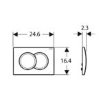 Geberit Delta01 tipka za ugradni vodokotlic