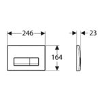 Geberit Delta50 tipka za ugradni vodokotlic tc