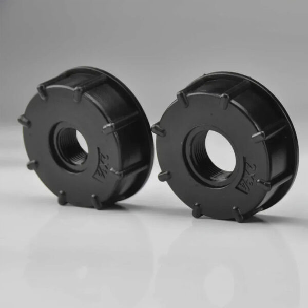Reducir za IBC cisternu 1000L krupan navoj 6cm izlaz 3 4 crni 1