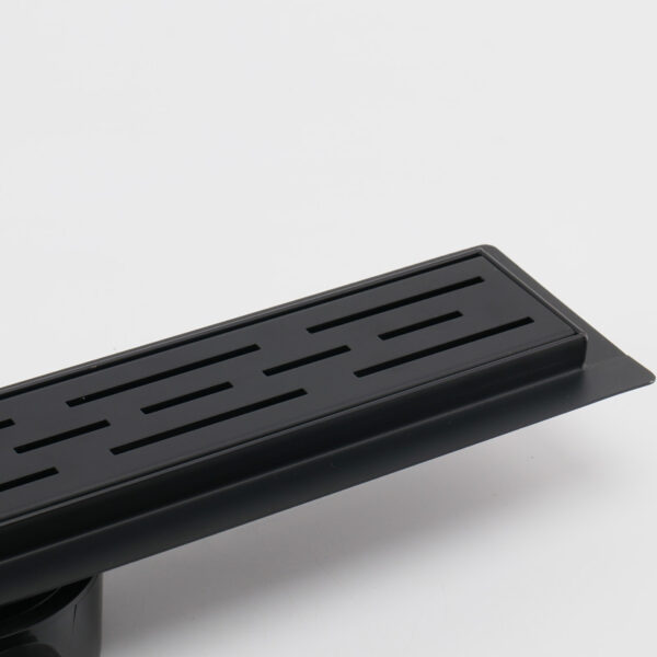Linijski slivnik PREMIUM BLACK INOX okvir PVC sifon 360 1