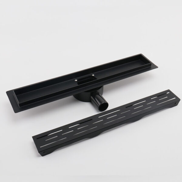 Linijski slivnik PREMIUM BLACK INOX okvir PVC sifon 360 3