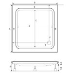 023608 tus kada carisma h 18 cm skidajuca obloga 80 x 80 tehnicki crtez