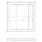 023671 tus kada slim h 45 cm 90 x 90 tehnicki crtez